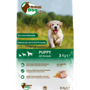 Crocchette per cuccioli di cane al gusto agnello da 3 kg